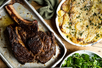 Côte De Bœuf with Dauphinoise Potatoes | Pipers Farm Recipe | Grass Fed Beef