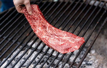 Flat Iron Steak on a BBQ