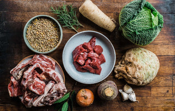 Lamb Bones and other ingredients to make a bone broth