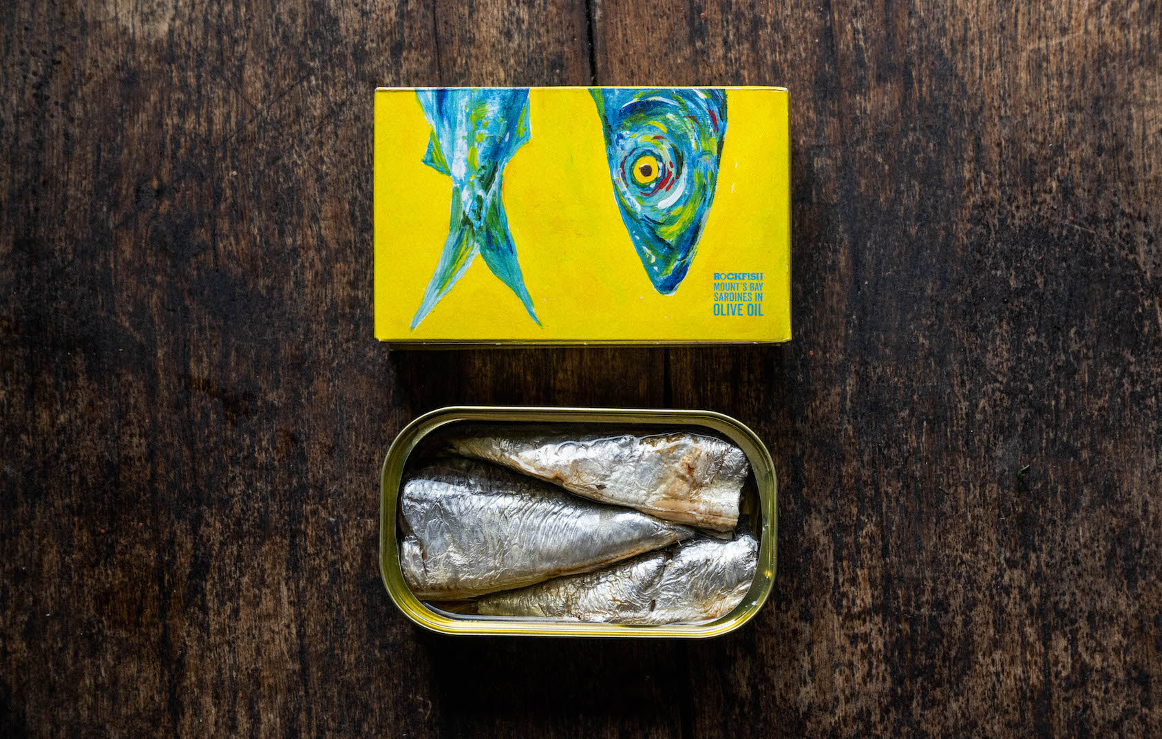 Rockfish, Mount's Bay Tinned Sardines with Olive Oil Pipers Farm