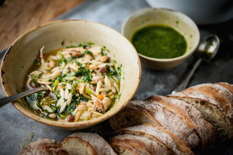 Chicken & Orzo Broth