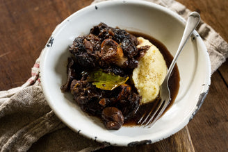 Beef Shin with Red Wine and Creamy Mash Recipe | Pipers Farm