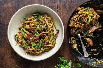 Stoneground Noodles with Lamb & Cumin Stir Fry