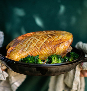 Roasted Duck Crown with Preserved Lemon & Broccoli