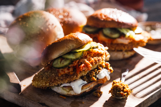 Chicken Schnitzel Burger | Pipers Farm Recipe | Sustainable Seasonal Ethical Slow Reared Properly Free Range 
