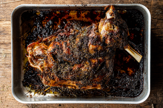 Slow Cooked Marjoram Lamb Shoulder with Herby Artichokes | Pipers Farm Recipe
