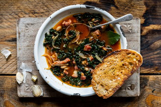 Bacon, Kale & Bean Soup | Pipers Farm Cookbook Recipe