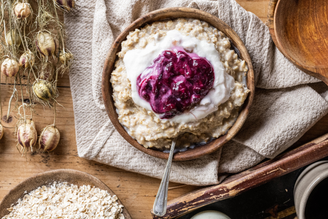 Porridge With Yoghurt & Homemade Bramble Jam | Pipers Farm Recipe | Brunch & Breakfast Recipes