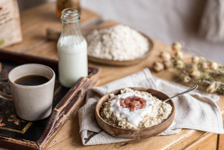 Winter Porridge with Bottled Rhubarb | Pipers Farm Recipe | Breakfast & Brunch Recipes