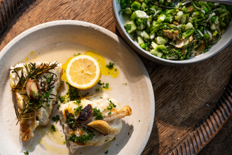 Monkfish Roast with Salsa Primavera, by Mitch Tonks | Sustainable Seafood Recipe Spring Seasonal British Fish