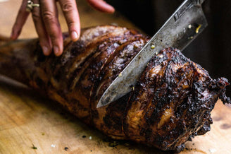 Achiote Leg of Lamb with Garlic & Rosemary Infused Quinoa, by Ana Ortiz