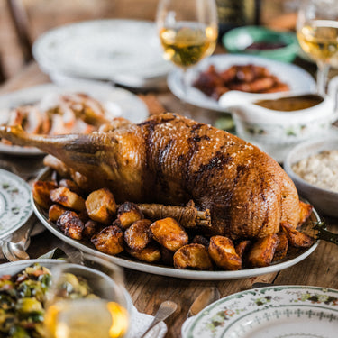 A flock of properly free range turkeys