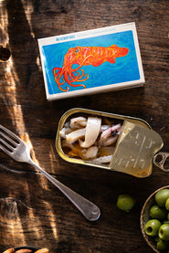 Rockfish Brixham Bay Tinned Cuttle Fish With Garlic