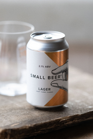 A can of small beer lager