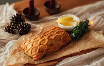 Chalkstream Trout Wellington with Quickes Cheddar & Spinach