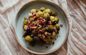 Sprouts with Bacon Lardons & Chestnut Crumb