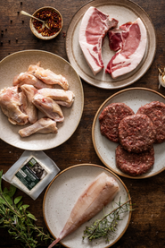 Pipers Farm July Meat Box | Monthly Meat Box Delivered Direct To Your Door | Free Range Chicken Wings | Native Breed Pork Chops | Grass Fed Beef Burgers | Organic Dairy Halloumi Cheese | Sustainably Sourced Monkfish 
