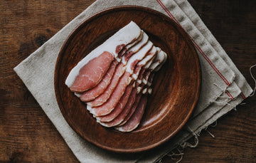 Award winning bacon. Traditionally Cured Beechwood Smoked Back Bacon. High Welfare Bacon from Native Breed Pigs.