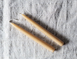 Hand Dipped Beeswax Candle, Taper
