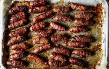 Enjoy our Sausages wrapped in bacon
