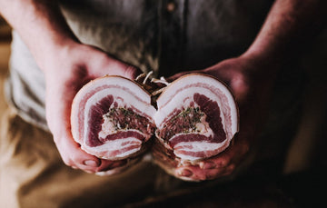 Sage and Onion Sausagemeat prepared by hand at Pipers Farm